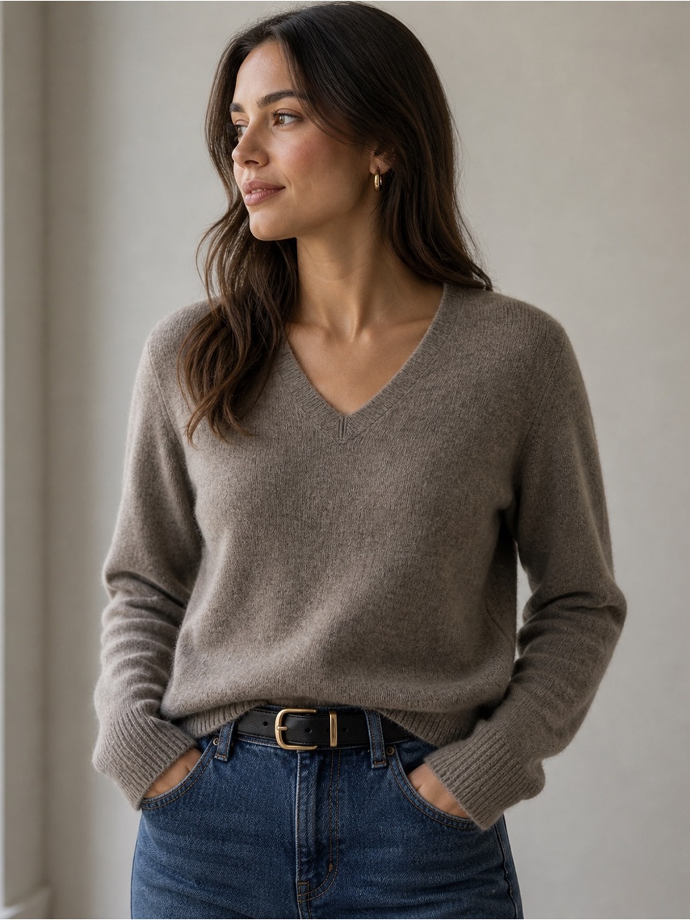 UNIQLO Women’s V-Neck Cashmere Sweater, Fits XS/S